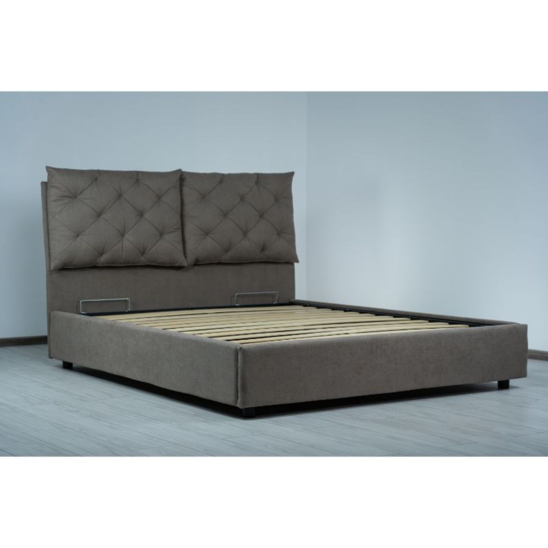 Pat tapitat Italflex material textil, Gloria, lada si somiera rabatabila, 160x200, Maro 1 Gloria Maro