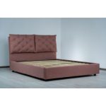 Pat tapitat Italflex Gloria, material textil, lada si somiera rabatabila, 160x200, Roz pudrat 4 Gloria Roz pudrat