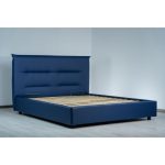 Pat tapitat Italflex London, piele ecologica, lada si somiera rabatabila, 160x200, Bleumarin 2 London bleumarin 4