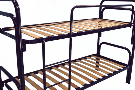 Pat supraetajat Vigo, cadru metal, scara,protectie si 14 lamele lemn, 90x200 2 48908807