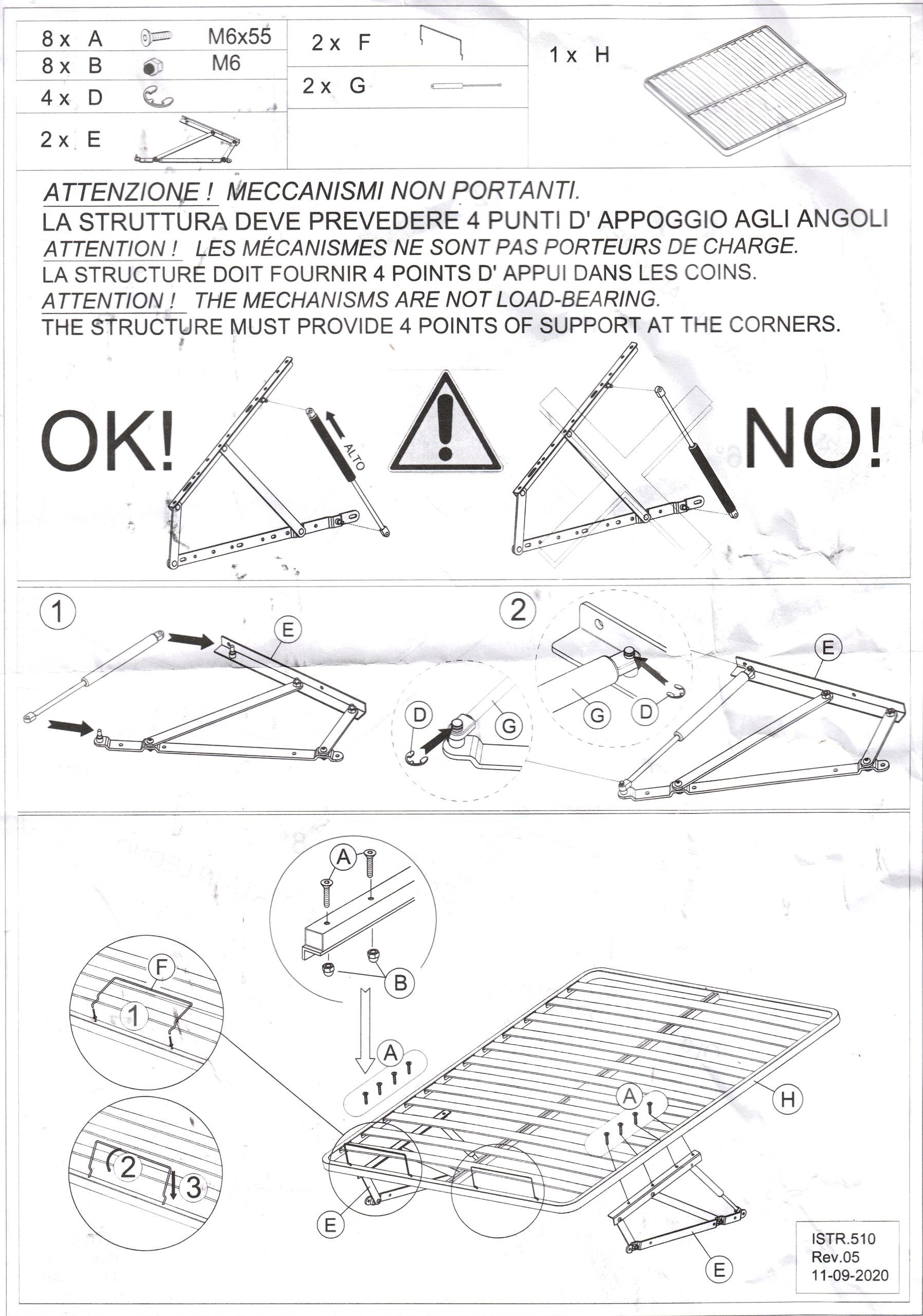Somiera pentru pat Sanremo 120x190 cu sistem rabatare, cadru metal, 12 lamele 2 48932950 scaled